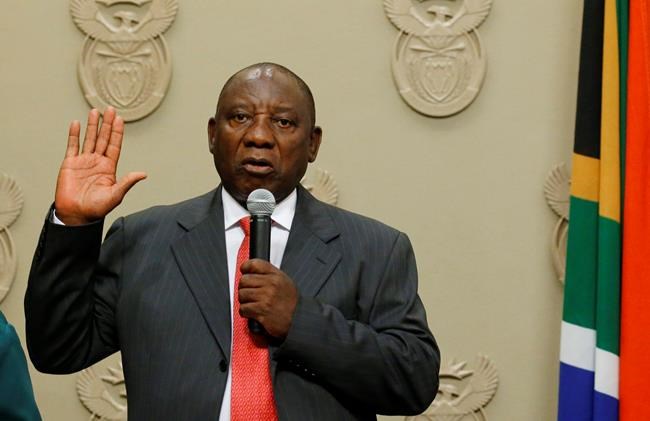 The Latest: Ramaphosa takes oath as South Africa's president | iNFOnews.ca