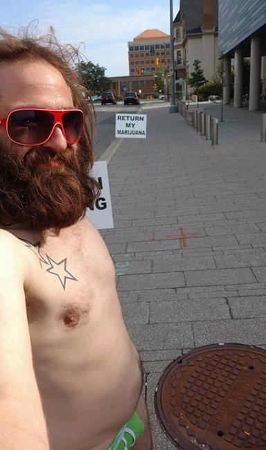 Ontario man protests in underwear outside court over seizure of pot, bong | iNFOnews.ca Ontario man protests in underwear outside court over seizure of pot, bong | iNFOnews.ca