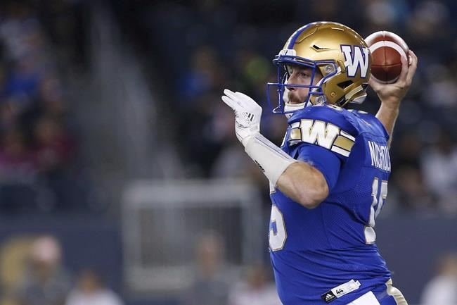 Bombers QB Matt Nichols ready to go for West semifinal against Eskimos | iNFOnews.ca
