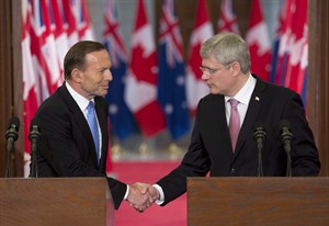 Stephen Harper, Australian PM Abbott discuss global security in latest call | iNFOnews.ca CP30382563