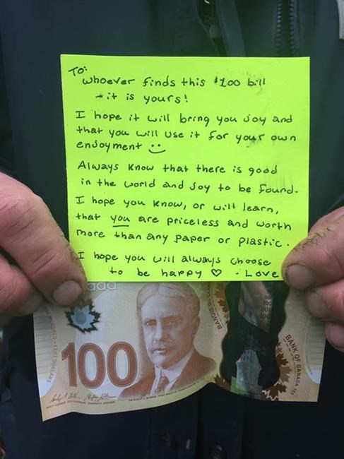 Mysterious $100 bill, life-affirming note delights Nova Scotia town | iNFOnews.ca