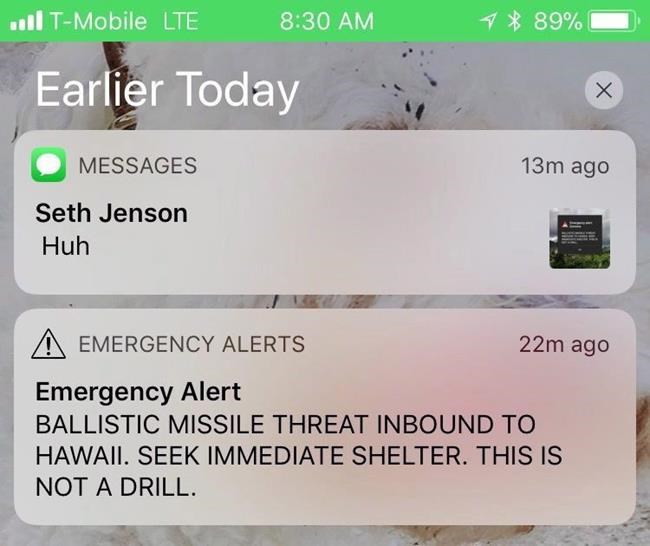 Months after false Hawaii missile alert, Canada 'finalizing' warning protocol | iNFOnews.ca