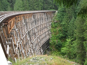 Historic Vancouver Island wooden rail trestle links walking trails | iNFOnews.ca CP19773840