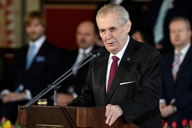 Milos Zeman inaugurated for 2nd term as Czech president | iNFOnews.ca