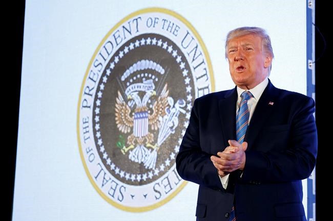 Eagle with golf clubs? Altered seal at Trump speech | iNFOnews.ca