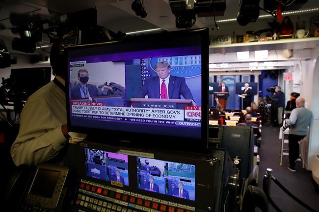 Trump uses pandemic virus briefing to air laudatory video | iNFOnews.ca