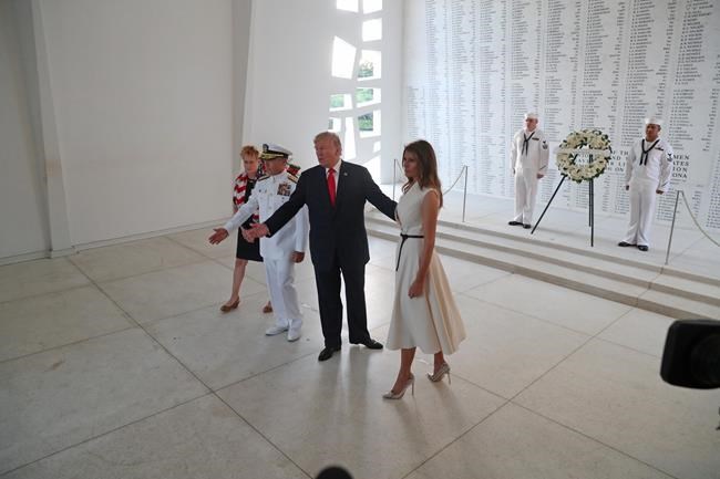 On eve of Asia trip, Trump pays visit to Pearl Harbor | iNFOnews.ca CP1992973177