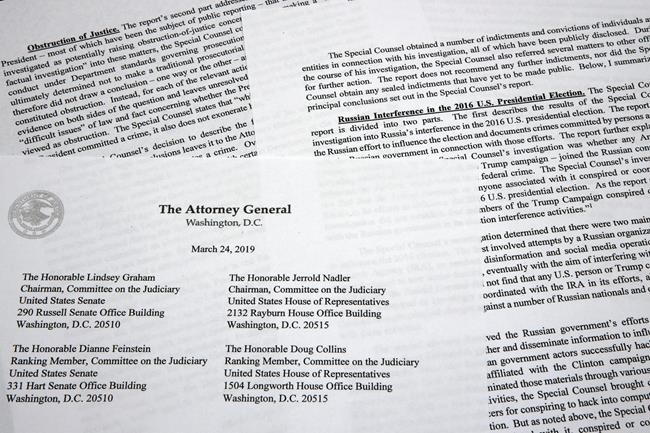 Reaction to AG William Barr's summary of Mueller report | iNFOnews.ca