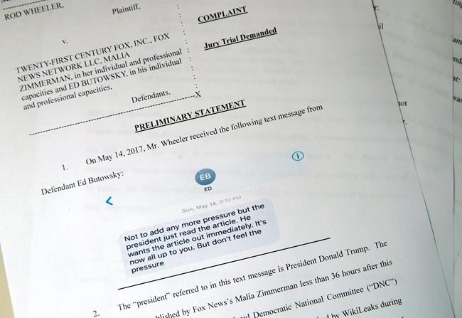 Lawsuit: Fox co-ordinated with White House on false story | iNFOnews.ca Lawsuit: Fox co-ordinated with White House on false story | iNFOnews.ca