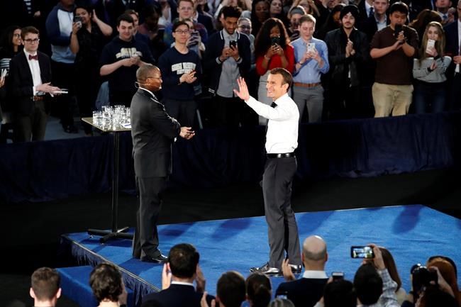 Macron resists Trump's 'America first' in speech to Congress | iNFOnews.ca CP195240891