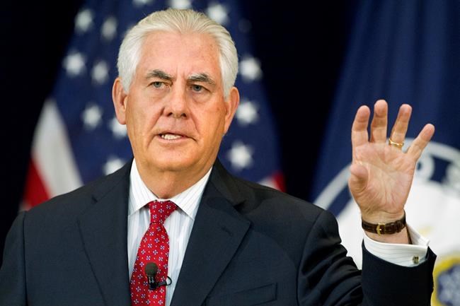 Tillerson calls for balancing US security interests, values | iNFOnews.ca