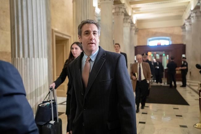 The Latest: Cohen delivers more documents to lawmakers | iNFOnews.ca CP1085687456