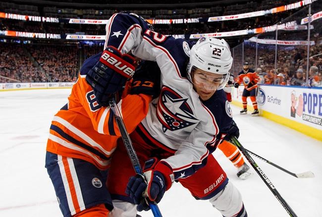 Thomas Vanek's hat trick powers Columbus Blue Jackets past Edmonton Oilers 7-3 | iNFOnews.ca