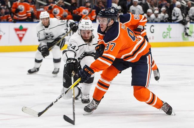 McDavid scores twice to take over scoring lead as Oilers beat Kings 3-2 | iNFOnews.ca CP2013882288