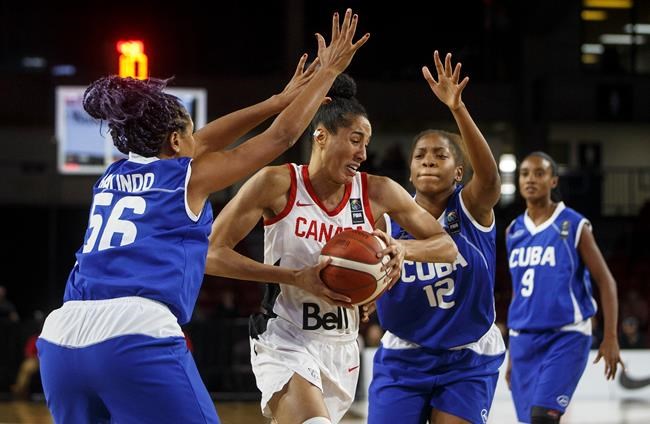 Canadian women beat Cuba 110-53 to open Olympic pre-qualifying tournament | iNFOnews.ca CP664584204