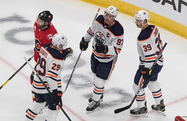 Connor McDavid scores twice as Oilers beat Flames 4-1 in NHL exhibition game | iNFOnews.ca CP1961868780