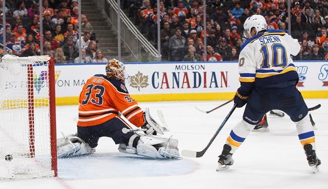 Pat Maroon's controversial third-period goal lifts Blues over Oilers 4-1 | iNFOnews.ca CP60632744