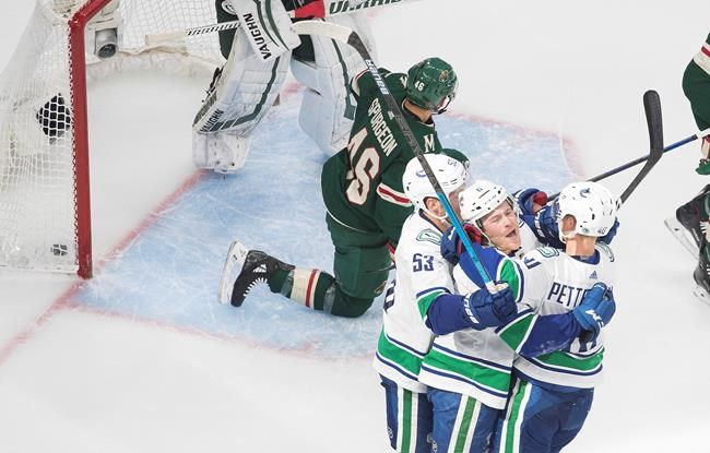 Canucks beat Wild 3-0, take series lead in penalty-filled NHL qualifying game | iNFOnews.ca
