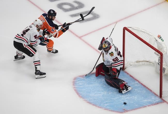 Kubalik nets 5 points as Blackhawks stun Oilers 6-4 in NHL qualifier opener | iNFOnews.ca Kubalik nets 5 points as Blackhawks stun Oilers 6-4 in NHL qualifier opener | iNFOnews.ca