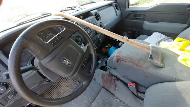 Close call: Saskatoon man hit in face by axe flying through windshield | iNFOnews.ca