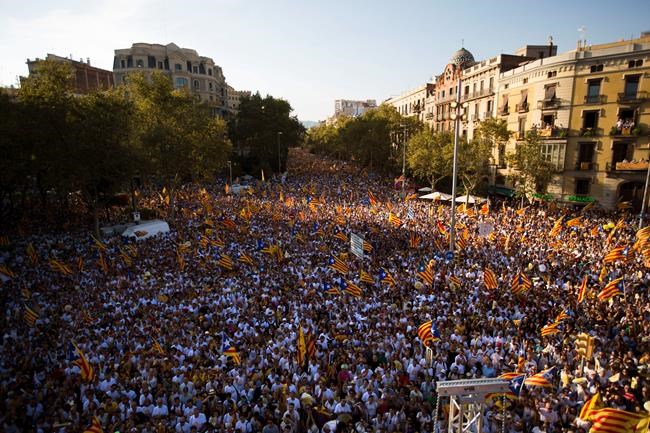 Catalan separatists rally in Barcelona to support secession | iNFOnews.ca
