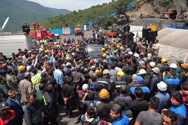 Miners at disaster site besiege Iranian president's car | iNFOnews.ca