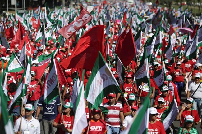 Brazilians demonstrate, strike to protest pension changes | iNFOnews.ca