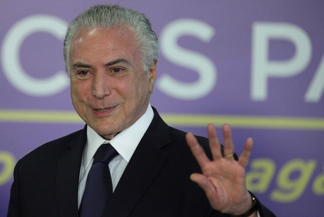 The Latest: Brazil's president survives congressional vote | iNFOnews.ca