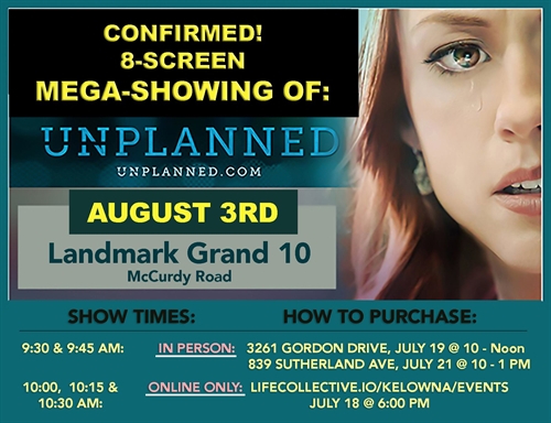Unplanned - MEGA Screening | iNFOnews.ca Unplanned – MEGA Screening