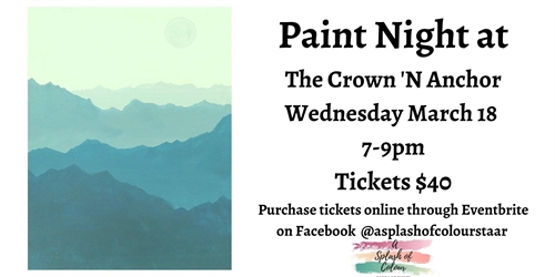 Paint Night at The Crown 'N Anchor, Salmon Arm | iNFOnews.ca Paint Night at The Crown ‘N Anchor, Salmon Arm