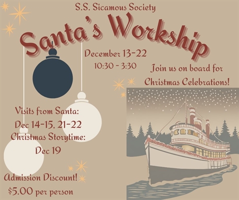 Santa's Workship aboard the S.S. Sicamous (Dec 13th to 22nd) | iNFOnews.ca Santa’s Workship aboard the S.S. Sicamous (Dec 13th to 22nd)