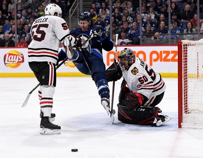 Nathan Beaulieu's first goal of the season lifts Jets over Blackhawks | iNFOnews.ca Nathan Beaulieu's first goal of the season lifts Jets over Blackhawks | iNFOnews.ca