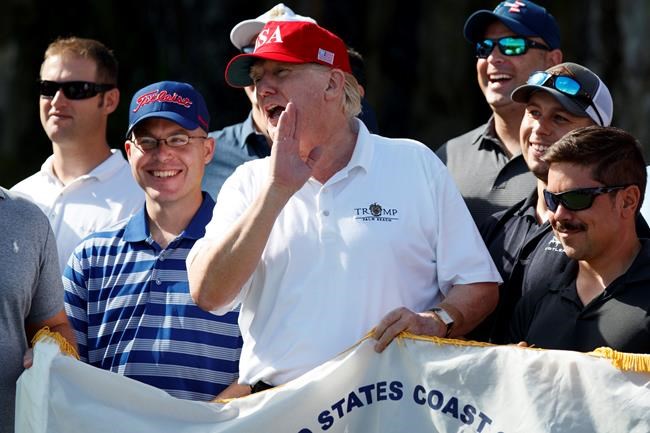 Trump welcomes Coast Guard members to golf club | iNFOnews.ca