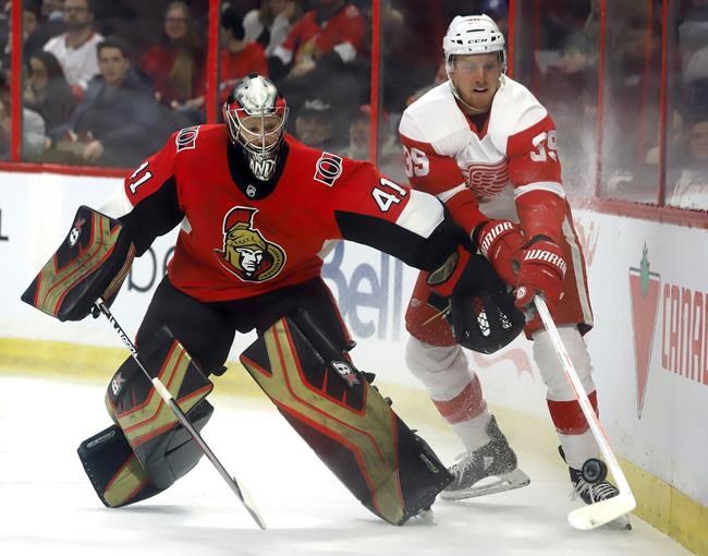 Jonathan Bernier perfect as Detroit Red Wings blank Ottawa Senators 2-0 | iNFOnews.ca