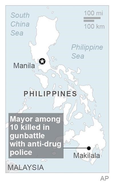 Filipino mayor among 10 dead in clash with anti-drug police | iNFOnews.ca Filipino mayor among 10 dead in clash with anti-drug police | iNFOnews.ca