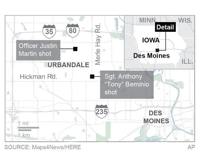 The Latest: Group says it will donate to officers' families | iNFOnews.ca CP317529782