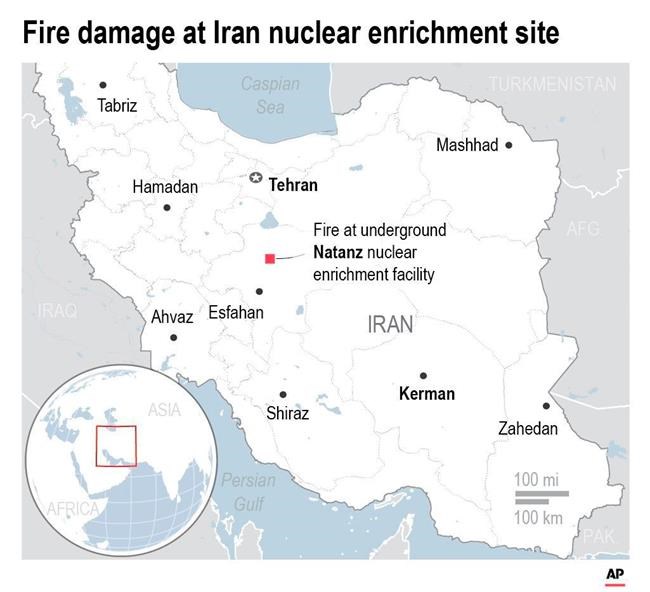 Analysts: Fire at Iran nuclear site hit centrifuge facility | iNFOnews.ca