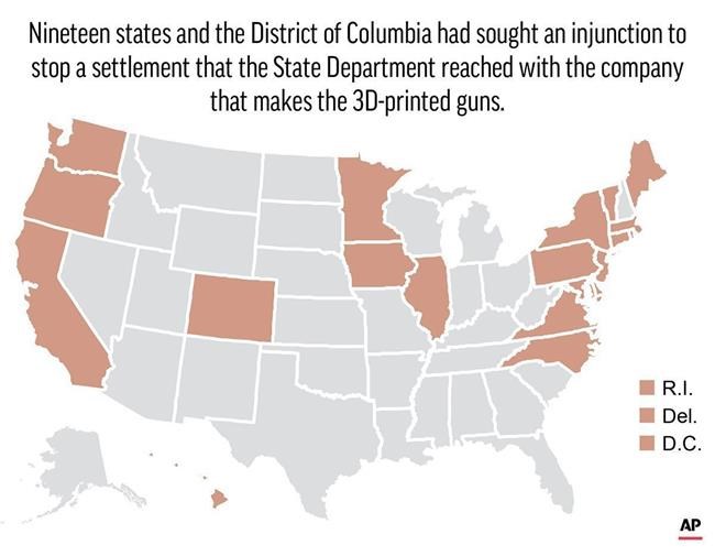 Texan says he's selling 3D-printed gun plans after ruling | iNFOnews.ca CP1143789093