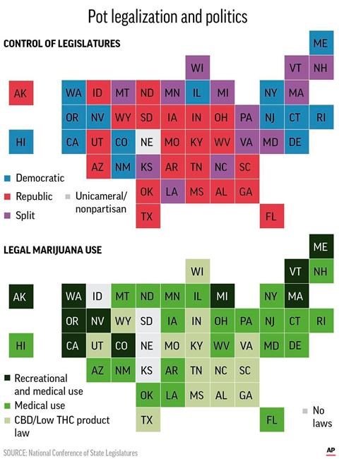Mapping pot legalization politics: Not just red vs. blue | iNFOnews.ca Mapping pot legalization politics: Not just red vs. blue | iNFOnews.ca