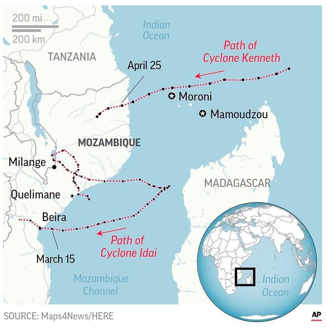 More rain in Mozambique, deaths up to 38 after 2nd cyclone | iNFOnews.ca More rain in Mozambique, deaths up to 38 after 2nd cyclone | iNFOnews.ca