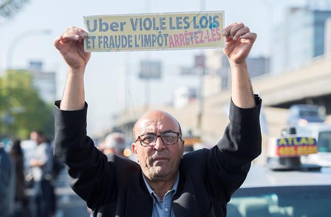 Some Quebec taxi drivers hold strike to protest government's deal with Uber | iNFOnews.ca