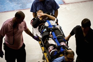 Havoc hockey player recovering after being cut by Rivermen player's skate during Peoria game | iNFOnews.ca CP30449395