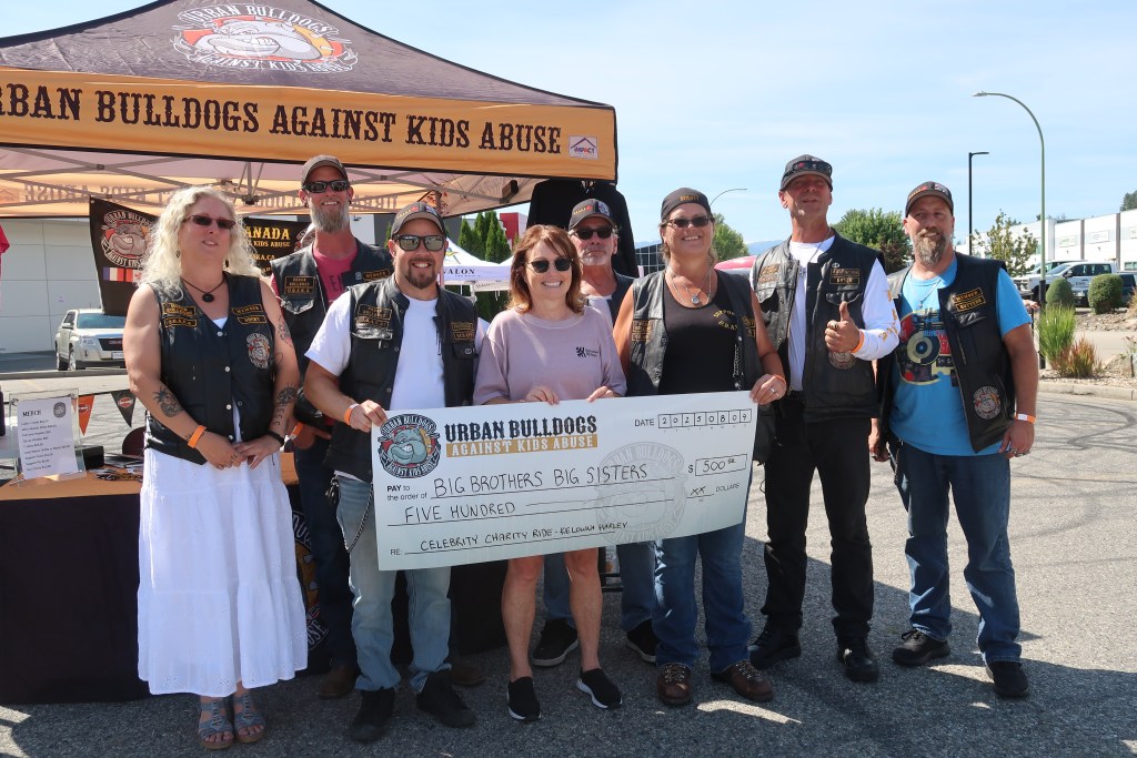 Urban Bulldogs Against Kids Abuse (Kelowna Chapter) donated $500 to Big Brothers Big Sisters.