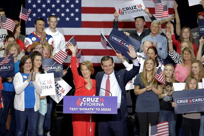 The Latest: Fiorina says Cruz's GOP bid 'isn't over' | iNFOnews.ca CP1971102422