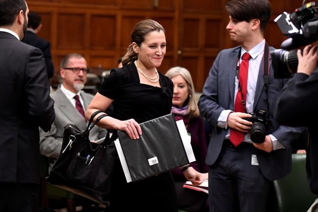 Freeland proposal to join Arms Trade Treaty criticized as inadequate | iNFOnews.ca CP622950882
