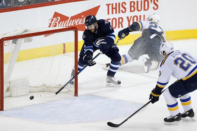 Connor Hellebuyck has 29-save shutout as Winnipeg Jets blank St. Louis Blues 3-0 | iNFOnews.ca
