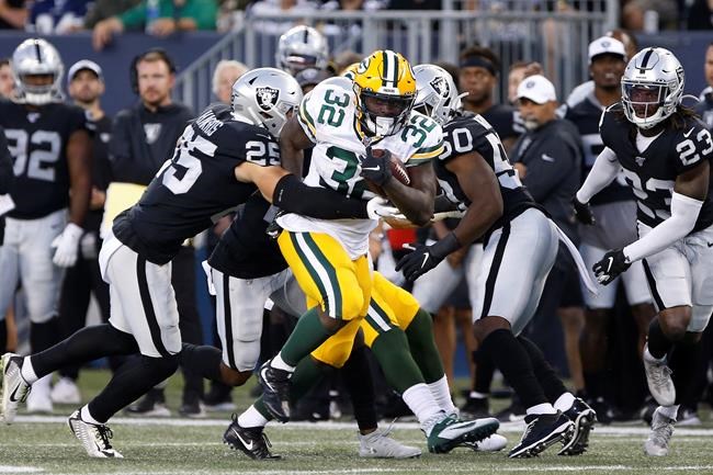 Raiders beat Packers in Winnipeg on reconfigured 80-yard field | iNFOnews.ca