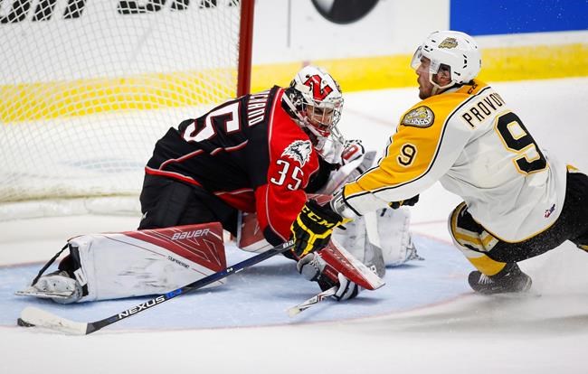 Huskies goalie Chase Marchand turns the unknown into a Memorial Cup run | iNFOnews.ca CP320577589