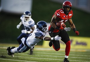 Stampeders rally for 40-33 win over Argos, but Bo Levi Mitchell injured | iNFOnews.ca CP29881127