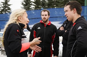 Olympic champion Kaillie Humphries finding her groove in a four-man bobsled | iNFOnews.ca CP30798986